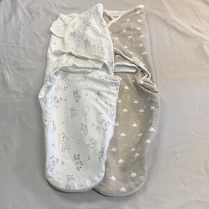 Keababies - White Baby Swaddles with Animal Print